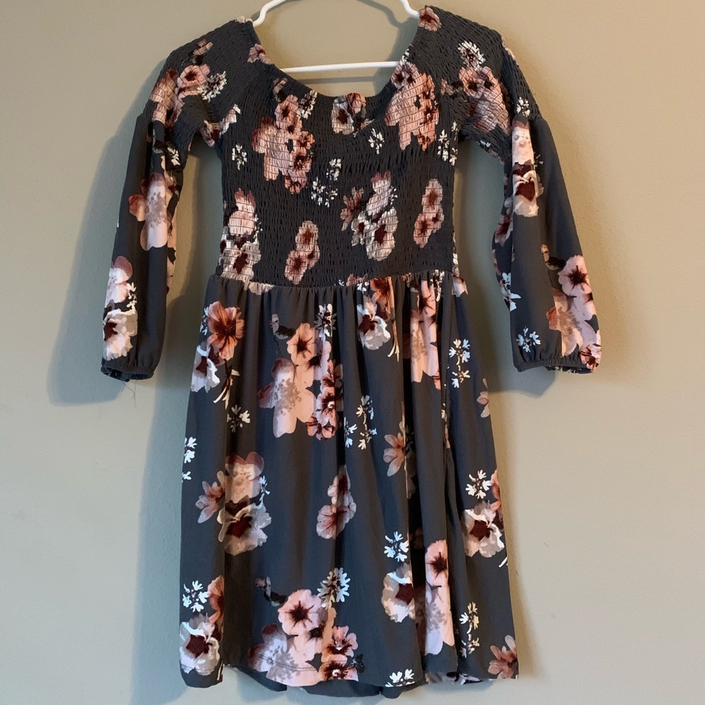 long sleeve off the shoulder short dress